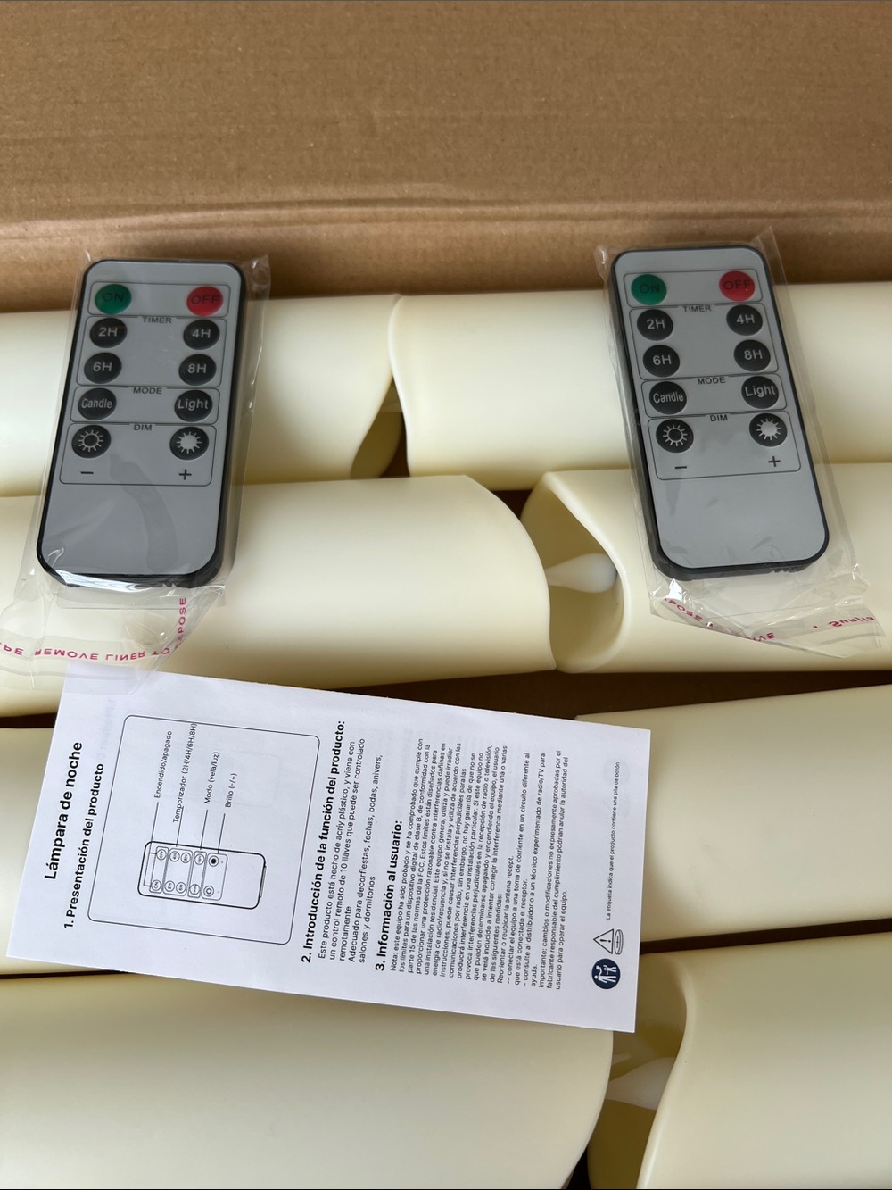 Set of Ivory LED Flameless Pillar Candles - Picture 3 of 4